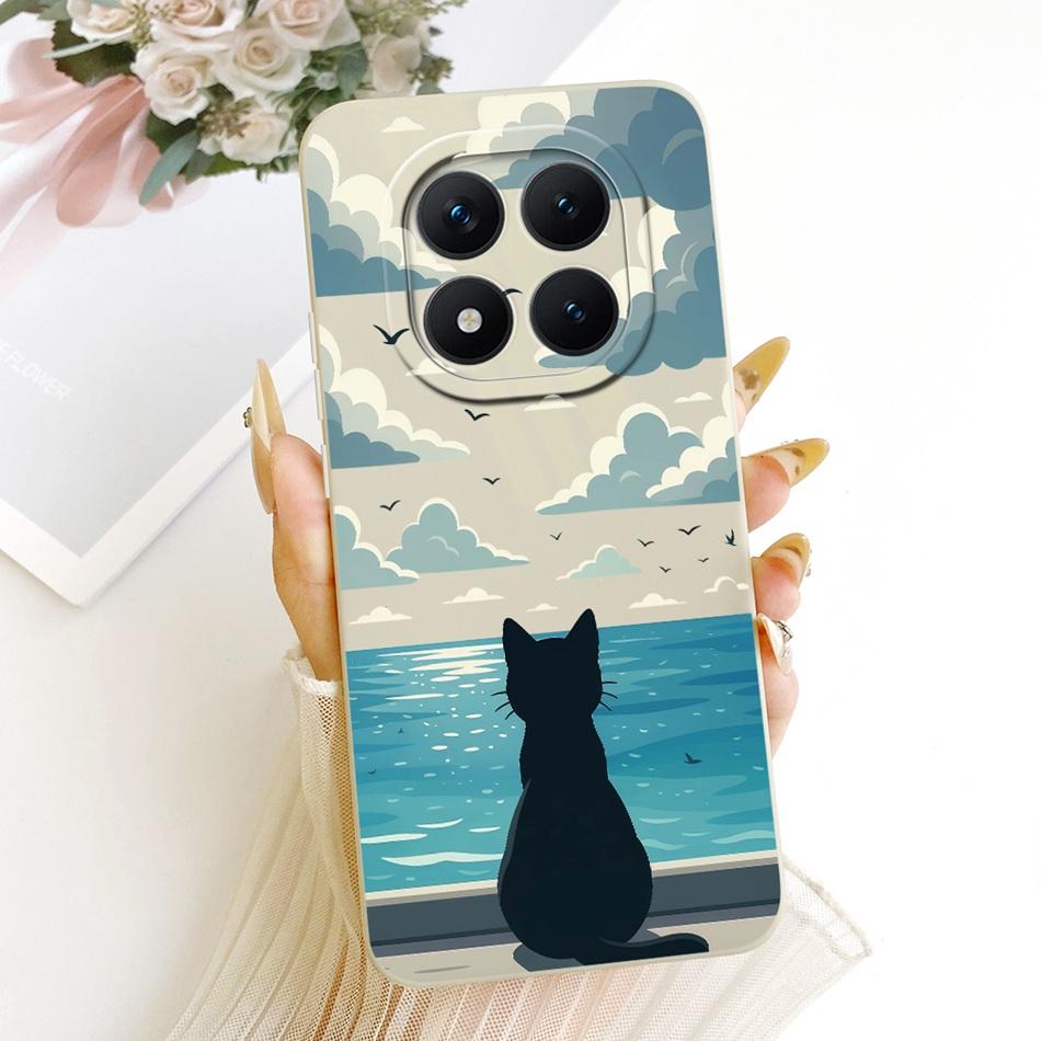 For Xiaomi Redmi Note 15 Pro+ 15Pro 5G Cute Cat Flower Cartoon Phone Case For Redmi Note 15 Pro Plus 5G Soft Silicone Bumpers