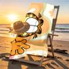 Garfield Print Beach Towel Design, Soft, Lightweight. for Home Bathroom, Spa, Pool, Yoga, Surfing, Camping, Gift for Family, Friend