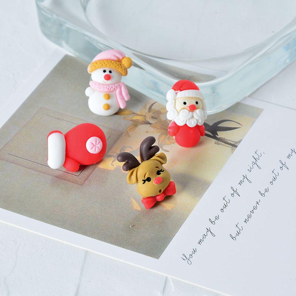 Snowman Cartoon Deer Penguin Women Stud Earrings Santa Claus Christmas Ear Jewelry Korean Earrings