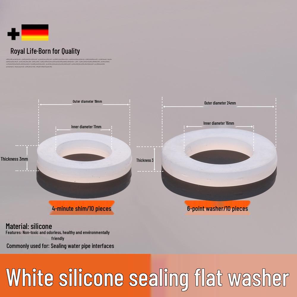 1-Inch Silicone Rubber Gasket Ring for Water Heaters and Pipes - 4-Minute Seal Flat Gasket