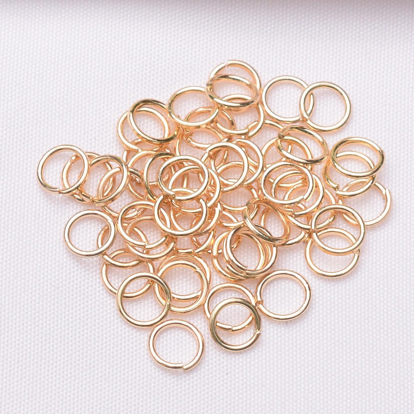 

10 г 18-каратного золота сумка цвет удерживающий открывающееся кольцо Diy ожерелье браслет соединительный закрытый материал кольца застежка открывающееся кольцо C33 8*1.0mm