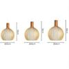 Lampă suspendată modernă din lemn pentru decorarea camerei de zi Lampă suspendată neagră Lampă suspendată din lemn Corpuri de iluminat