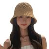 Hollow Knit Thin Straw Hat for Women, Summer Travel UV Protection Sun Hat, Face Slimming, Stylish and Versatile Sun Hat