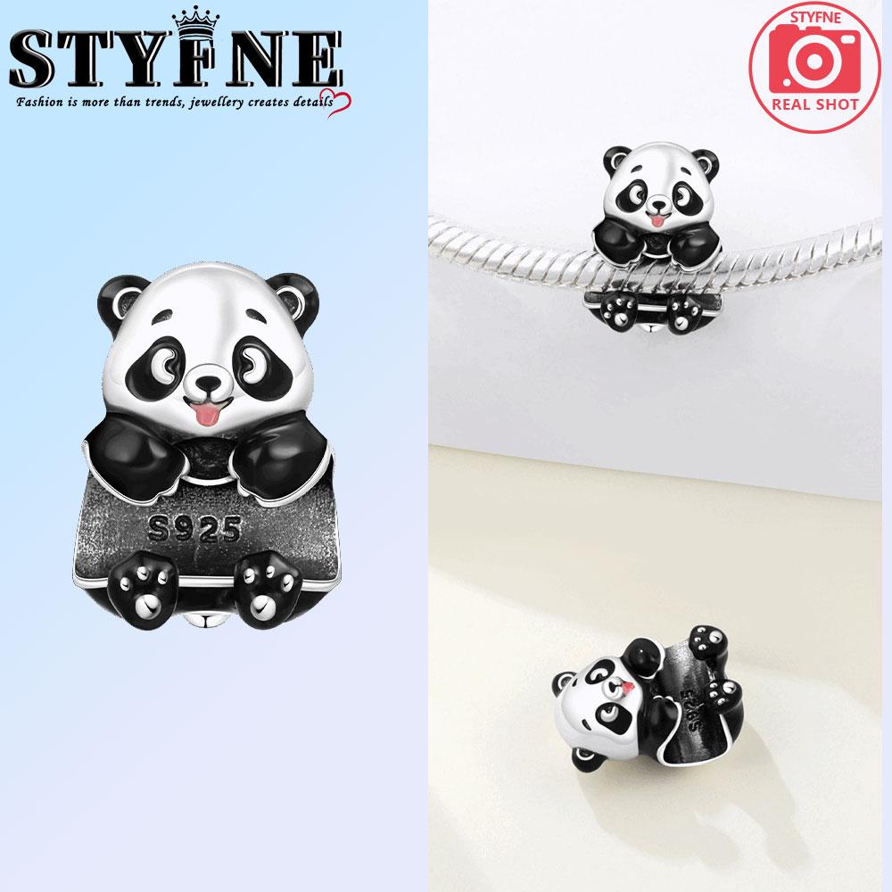 Copper Balloon Lion Elephant Panda Kitten Coffee Cup Charms Beads Pendant For Original Bracelet Woman Girl Jewelry