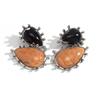 Two-Tone Marble Resin Retro Geometric Earrings