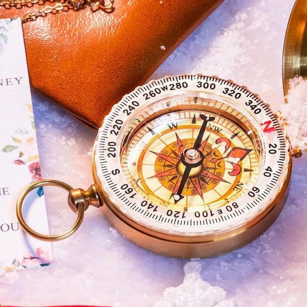 Copper Compass For Outdoor Adventure Durable And Exquisite Craft Outdoor Compasses Camping Compasses