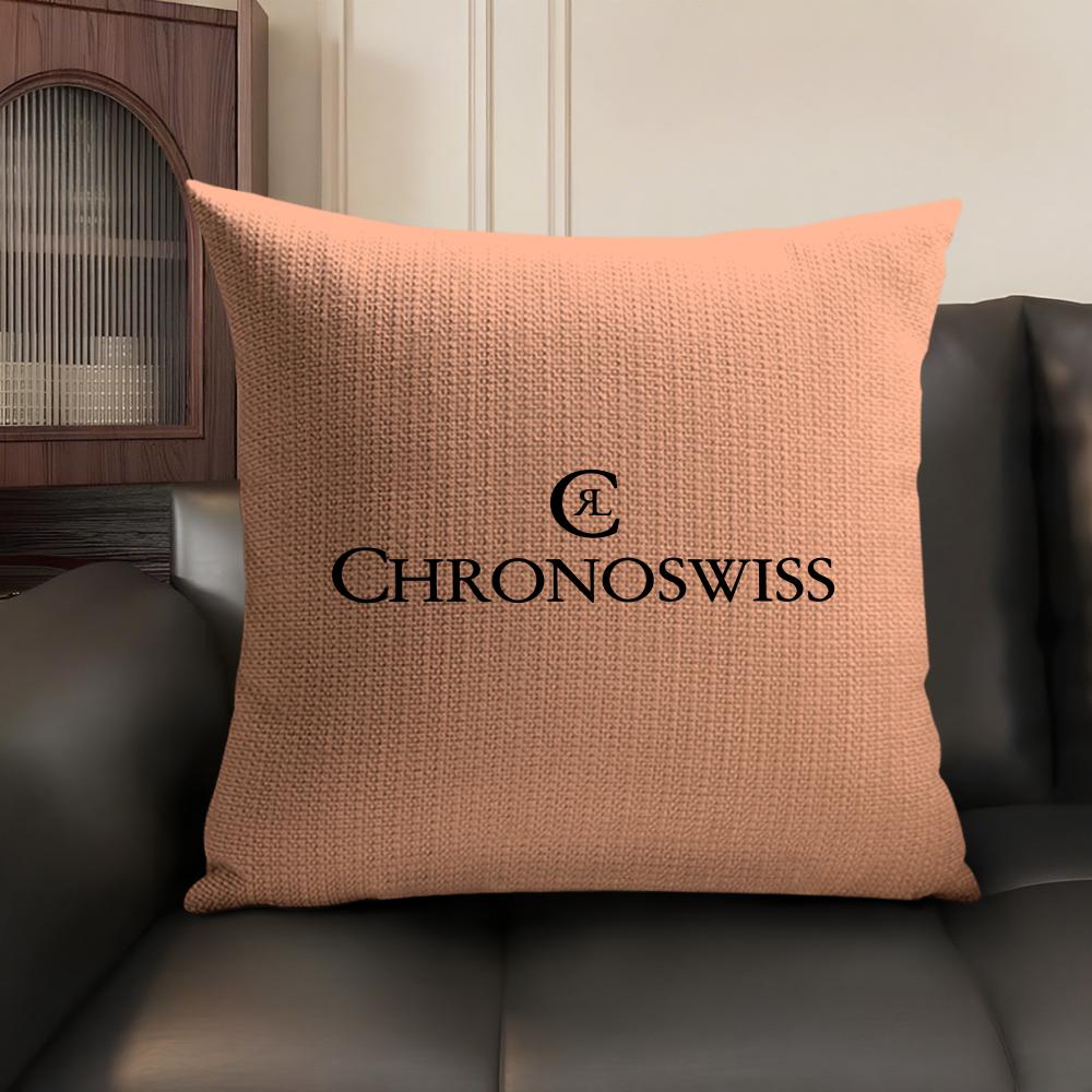 Luxury C-Chronoswiss Cushion Cover Summer Breathable Linen Organic Fabric Double-Sided Printing Sofa Pillow Case Home Decor