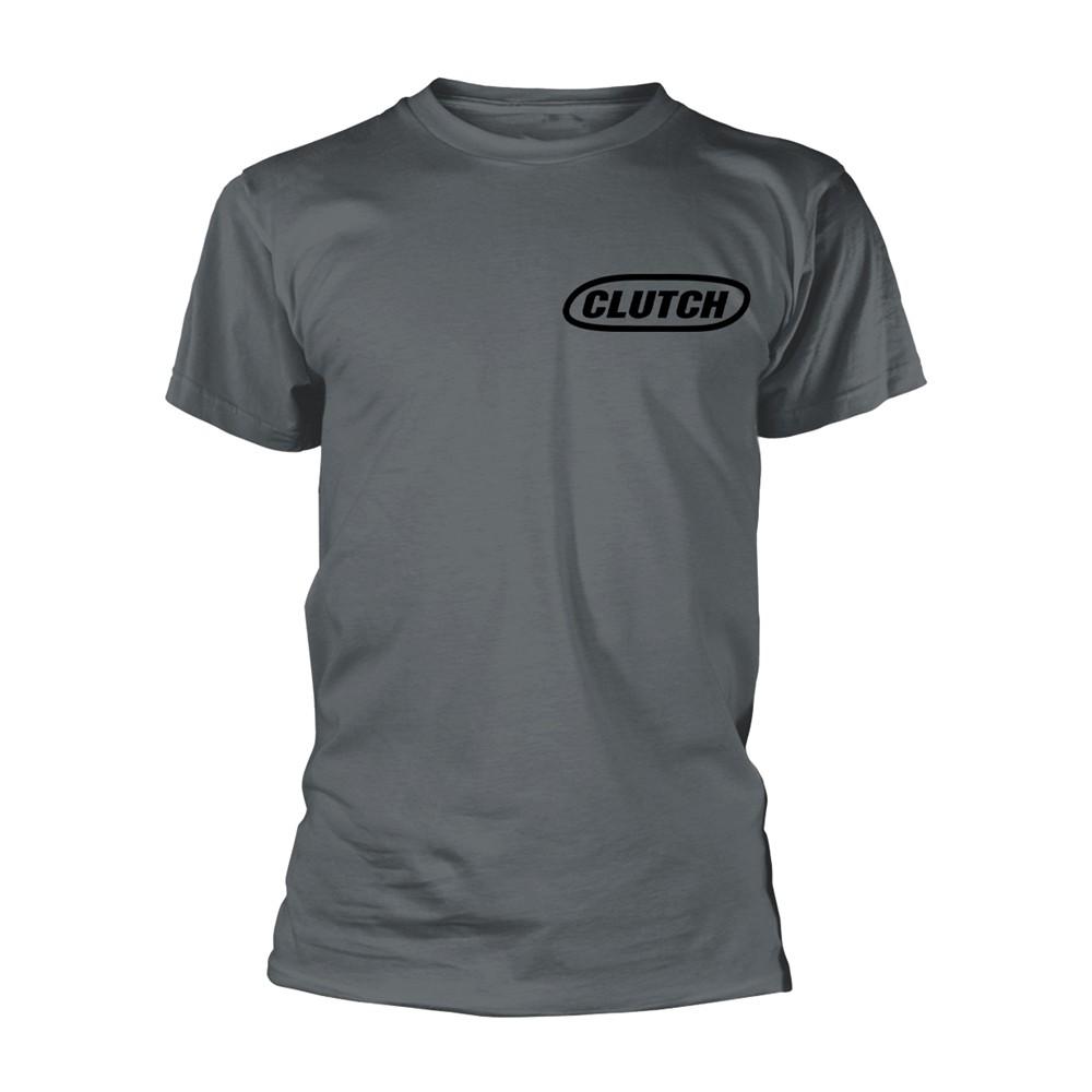 CLUTCH - CLASSIC LOGO (BLACK/GREY) GREY T-Shirt Medium S