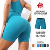Sports Shorts European and American Quick-drying High-waisted Sports Yoga Pants Women's Threaded Drawstring Peach Hip Fitness Pants Cycling Fitness