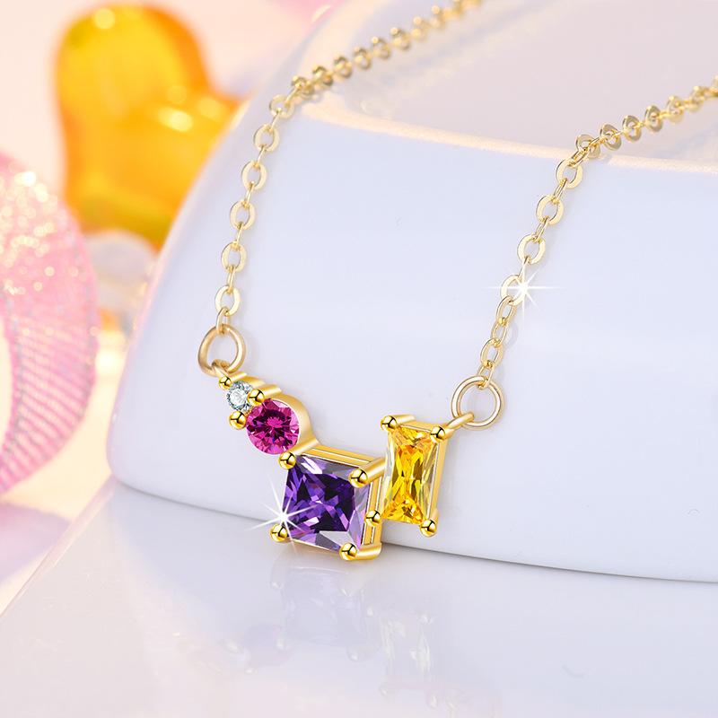 925 Sterling Silver Moon Necklace Pendant Zircon For Women Fashion Exquisite Student Girlfriend Jewelry Accessories Heart GiftGood Product