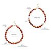 Stylish Red Resin Irregular Bead Necklace With Adjustable Length For Personalized Fit And Artistic Design In Sturdy Alloy Construction.