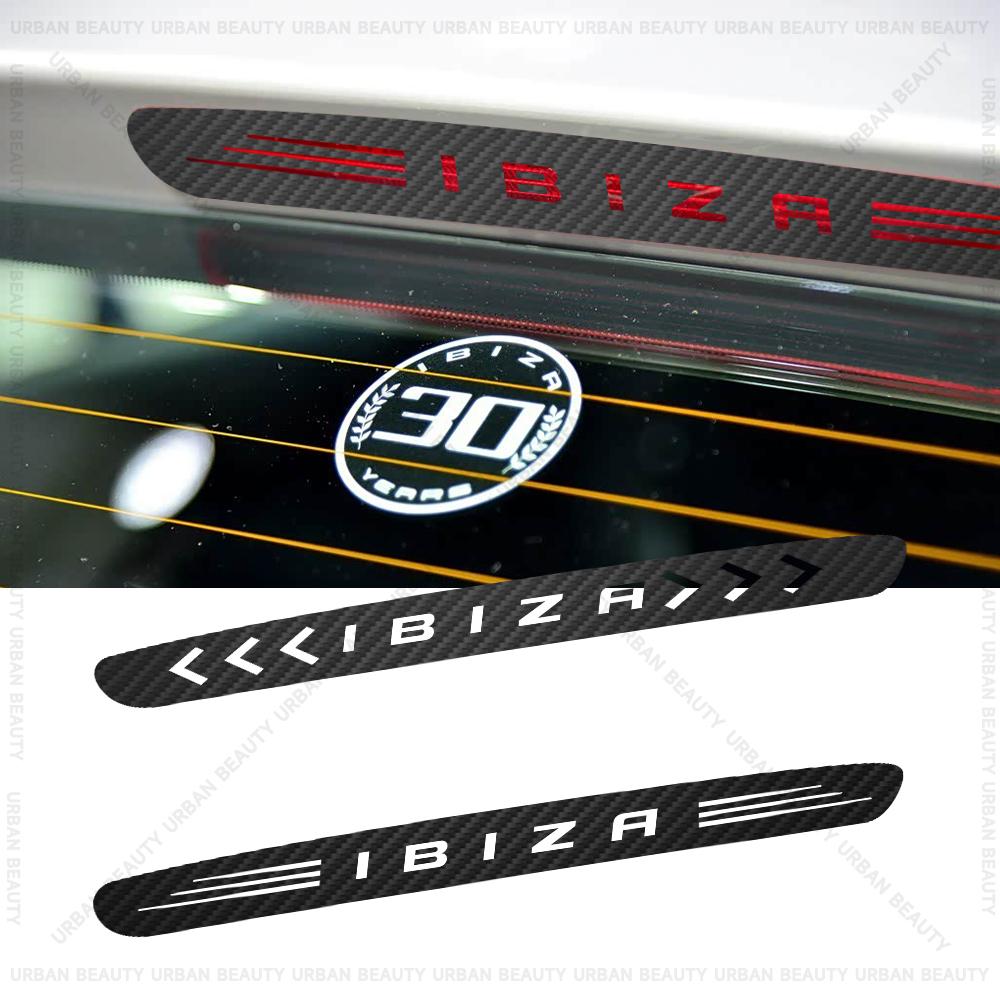 1PC Carbon Fiber Car Stickers High Mounted Stop Lamp High Brake Lights For Seat Leon Ibiza Arona Ateca Tarraco Auto Accessories