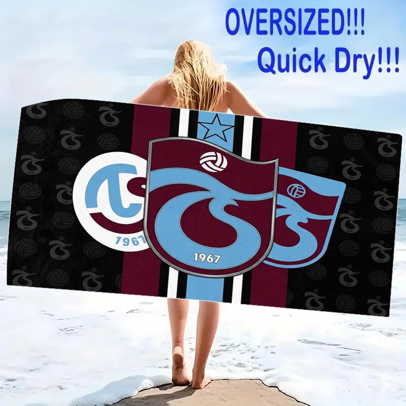 Trabzonspor Print Beach Towel, Large Soft Quick Dry Towel for Beach Camping Swimming