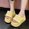 Fairy Wind Pearl Thick-soled Cool Slippers Women Summer Wear Ins Tide 2025 New Fashion Flat Beach Shoes