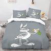 Bunny Cartoon Rabbit Quilt Cover Skin-Friendly and Breathable Duvet Comforter Warmth Children's Bedroom Bedding