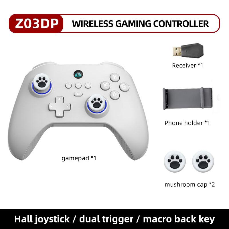 Wireless Mobile Gaming Controller for Android iOS Hall Joystick Turbo Macro M1 M2 Gamepad For PC Switch With Thumbstick Caps