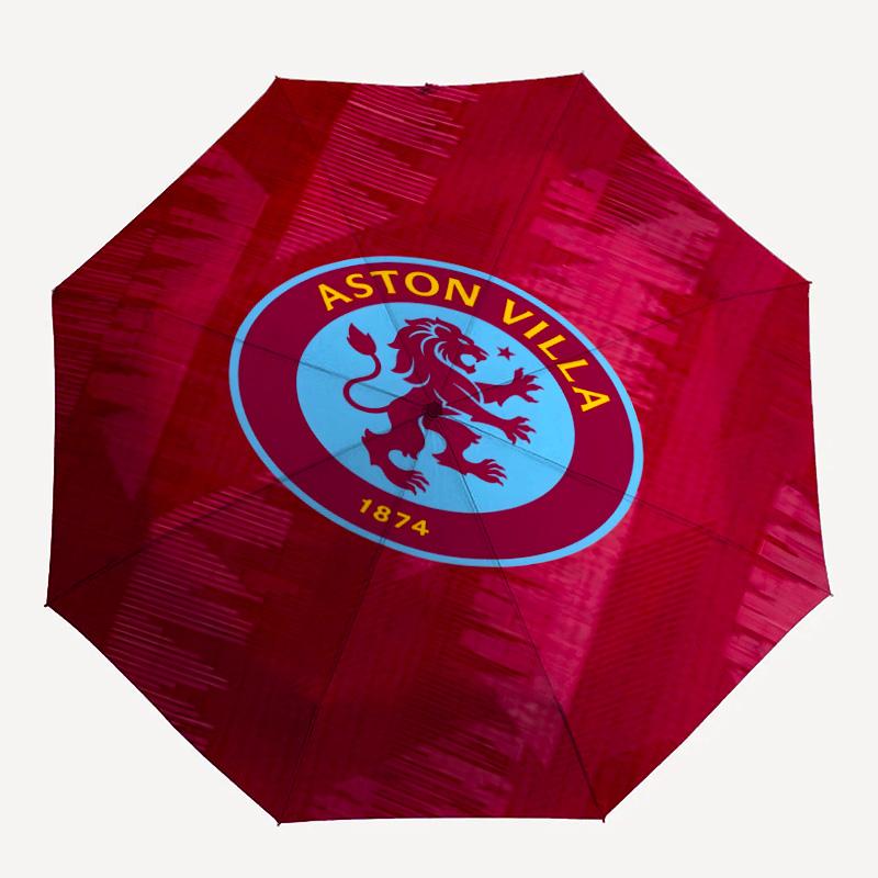 1pc Aston Villa Umbrella, Sun Protection, And UV Shielding. It Has Eight Sturdy Ribs for Outdoor Use And Perfect As a Holiday Gift