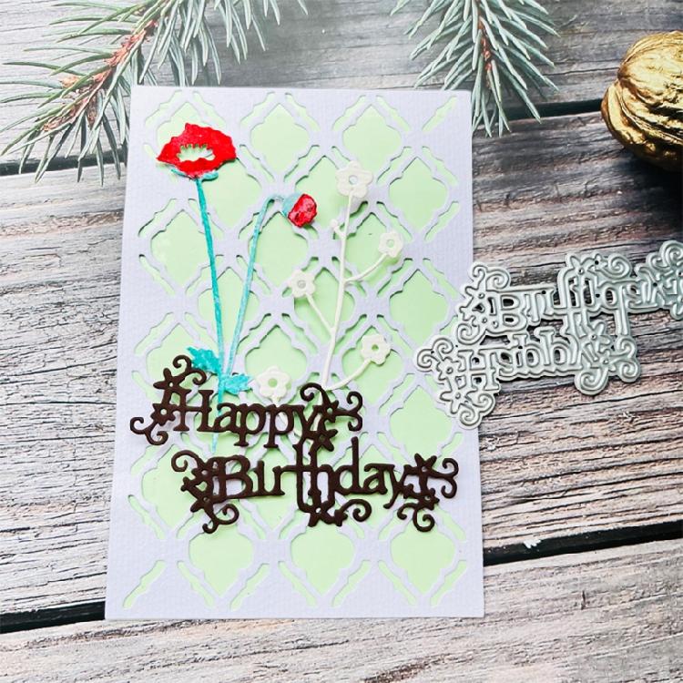Decorative Embossing Die Cuts for Birthday Card Making DIY Scrapbooking Albums