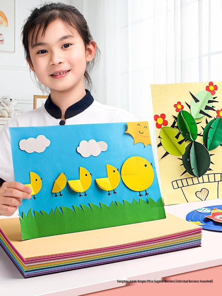 A4/A3 farbiger Karton Bastelpapier für Origami und Kunstprojekte