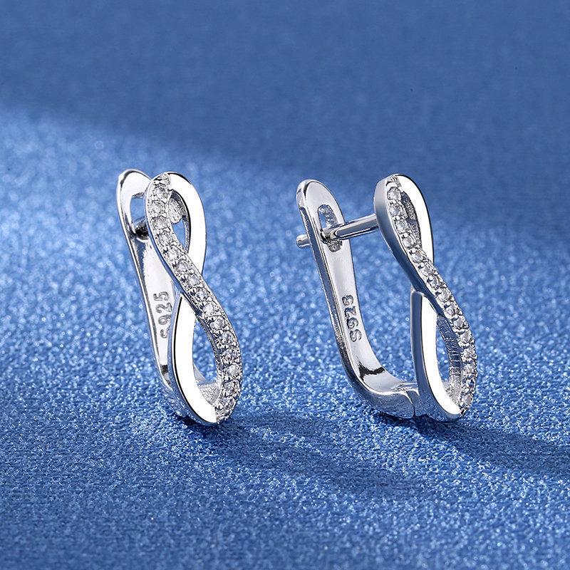 Korean Fashion 8-Figure Diamond Ear Cuffs: Elegant Japanese-Korean Style for Women & Girls