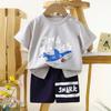 Kids Cotton Twopiece Outfit With Breathable Softness And Snap Crotch For Infant Summer Wear