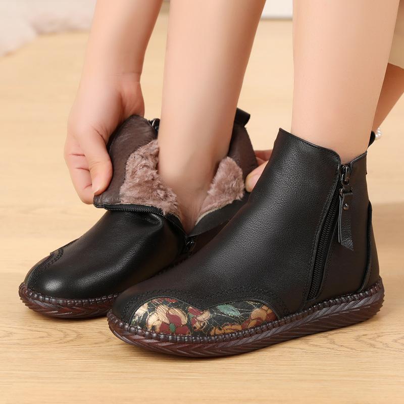 Fashion GKTINOO Fashion Women Boots Autumn Boots Genuine Leather Ankle Boots 2025 Winter Warm Fur Plush Women Shoes Big Size 43