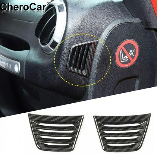 Carbon Fiber Console Side Air Condition Vent Outlet Trim for 11+Jeep Wrangler JK