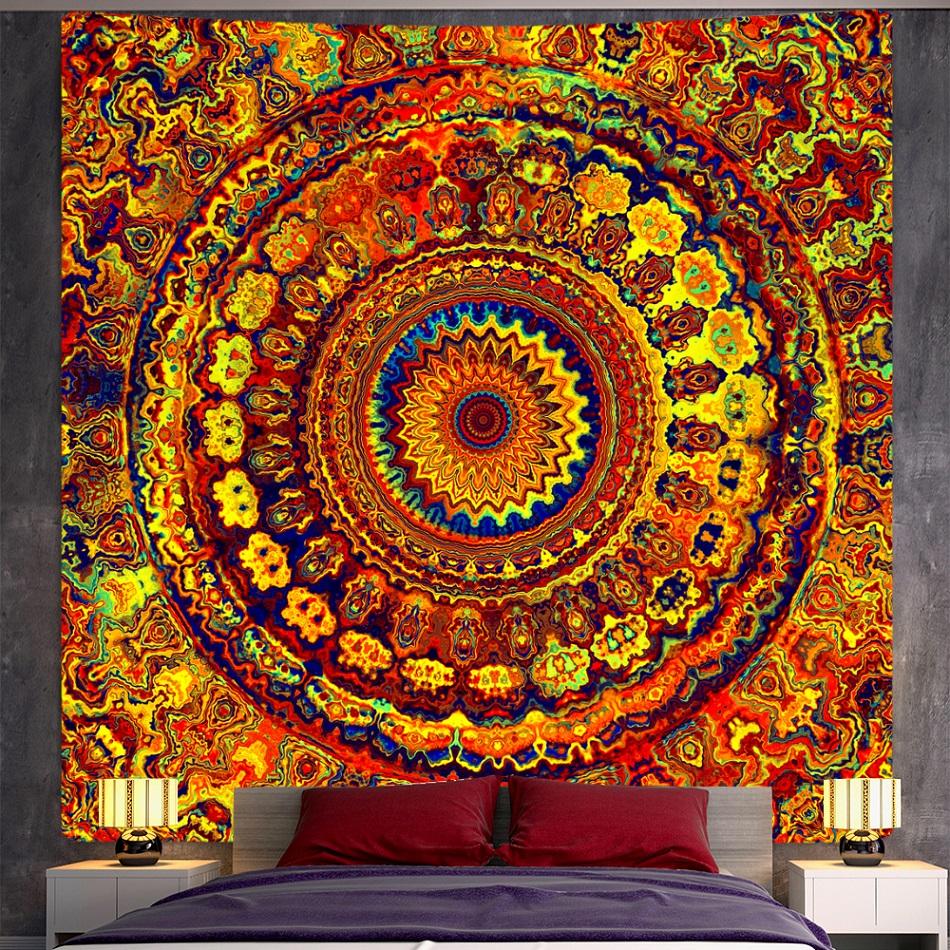 2020 New Products India Mandala Tapestry Witchcraft Tapestry Bohemian Decoration Home Decoration Hippie Mattress 100X70CM