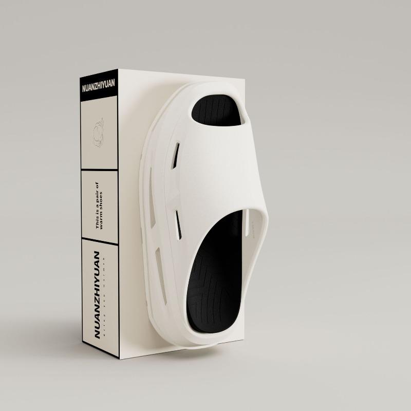 Sports slippers men's summer new indoor home wear beach shoes one-word non-slip cool slippers