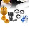 1/2Set Water Pipe Thread Plate Set 1/2" 3/4" PVC Thread Maker Tool with 3 Dies Plastic Pipe Tap Die Set for Electric Drill