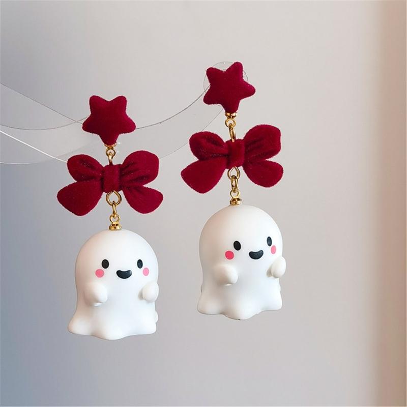 Fashionable Glowing In Dark Specters Earrings Unique Fashion Jewelry Accessory for Trendy Women Ladies Night Event