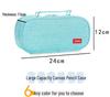 Large Capacity Double Zipper Canvas Pencil Case - Simple, Portable, Double Layer for Junior High Students