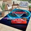 1pc Lightning McQueen and Earth Rug - Non-Slip, Machine Washable Polyester Carpet for Living Room, Bedroom, Bathroom & Laundry - Comfortable Home Deco