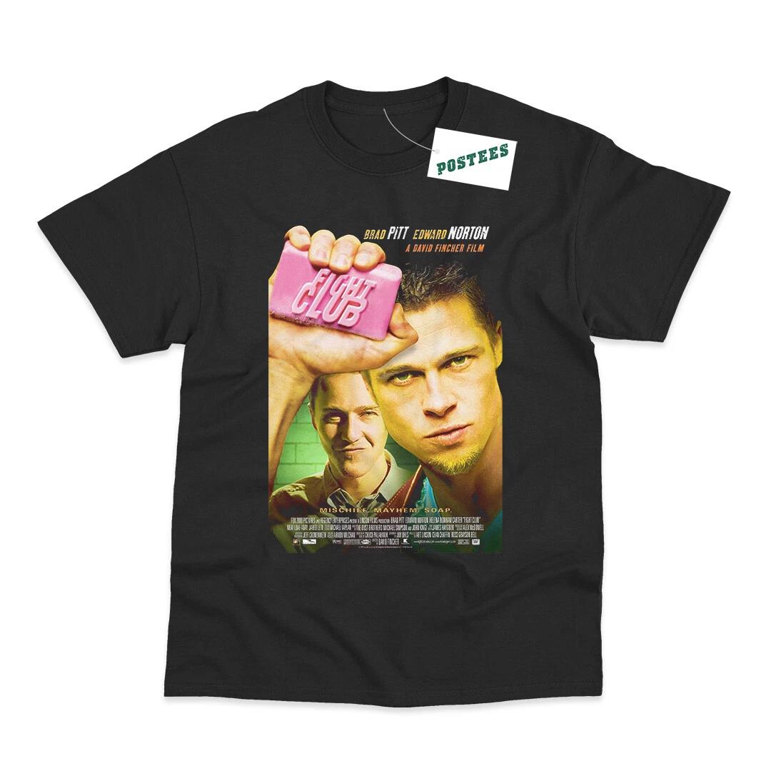 Retro Fight Club Inspired Movie Poster Direct To Garment Printed T-Shirt M