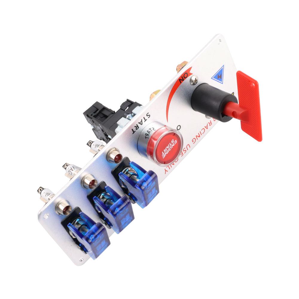 12V Auto LED Racing Car Ignition Engine Start On/Off Push Toggle Switch Panel 5 In 1 Toggle Switches Convenient And Safe Durable Battery Switches5