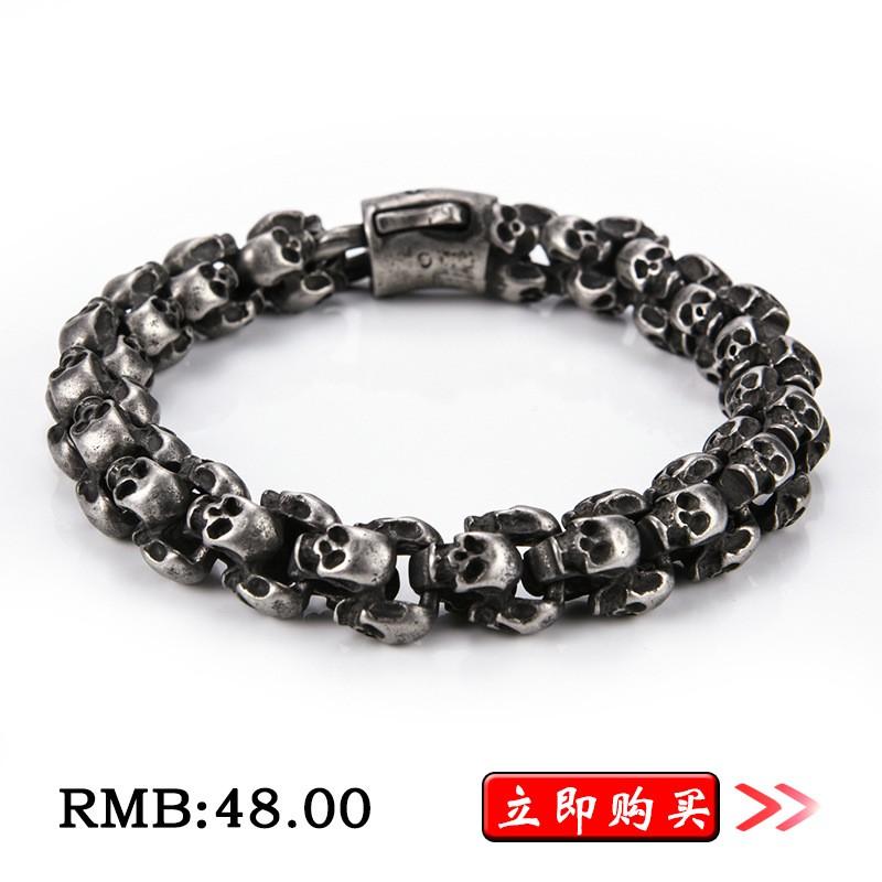 Mens Titanium Steel Dragon Head Bracelet Vintage Punk Style Biker Accessory Stainless Wristband Motorcycle Riders