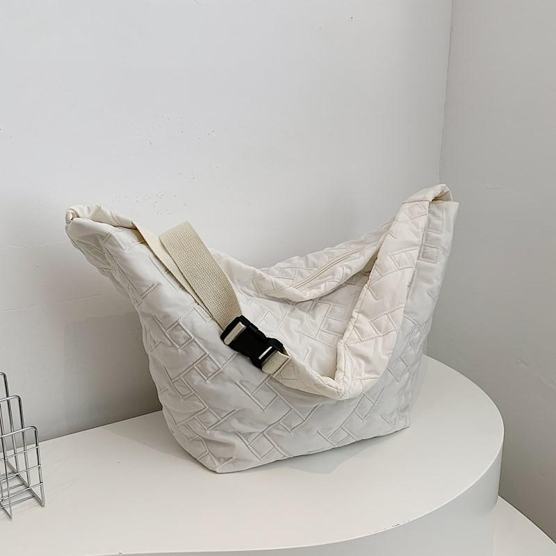 Výklenková taška přes jedno rameno, péřová taška, velkokapacitní kosočtvercová taška na knedlíky, lehká vodotěsná taška z měkké látky