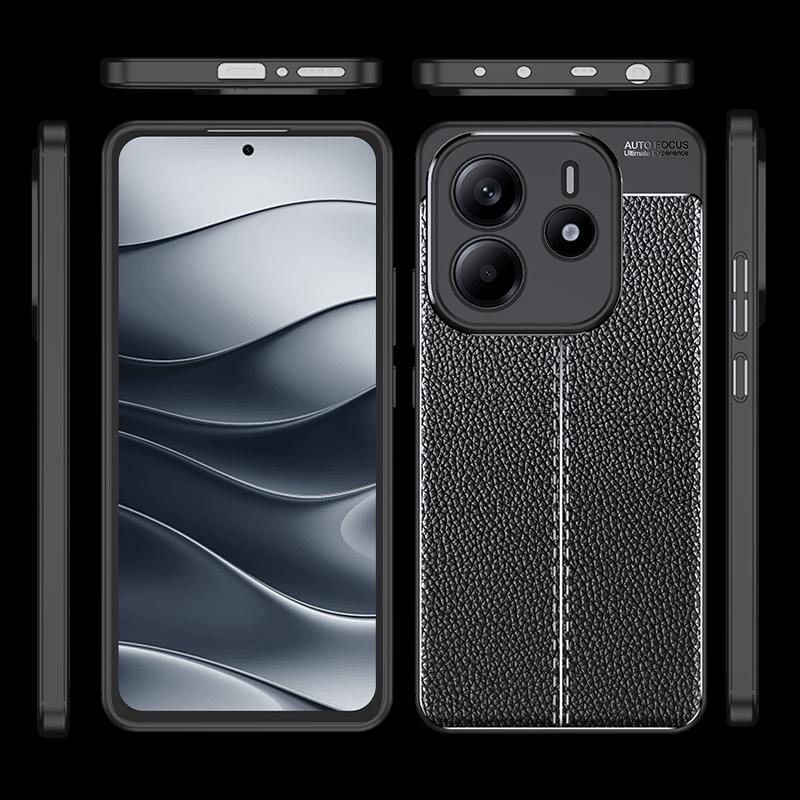 Für Redmi Note 14 4G Hülle Abdeckung Xiaomi Redmi Note 14 4G Capas Stoßfeste Bumper Rückseite TPU Weiches Leder Fundas Redmi Note 14 4G