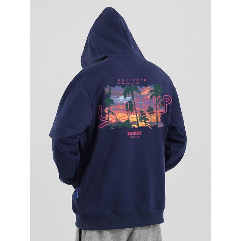 Wassup Heods Heavyweight Sweatshirt for Men, Spring and Autumn Style, Hooded Trendy Brand Oversize Men's Jacket, American Style Top