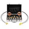 VEVOR Digital Hydraulic Pressure Test Coupling Kit, 700 Bar Pressure Gauge Manometer Tester with 2 Gauges, 9 Test Couplings, 2 Quick-Release Couplers