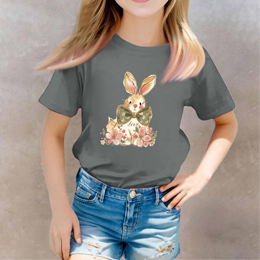 Kleinkind Mädchen Jungen T-Shirts Kinder Top Jungen und Mädchen Bedrucktes Kurzarm T-Shirt