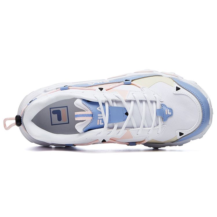 Fila Cat Paw Fabric Synthetic Leather Tpu Trendy Versatile Low-Top Casual Shoes Women sneaker White Blue Pink F12W114111FFL