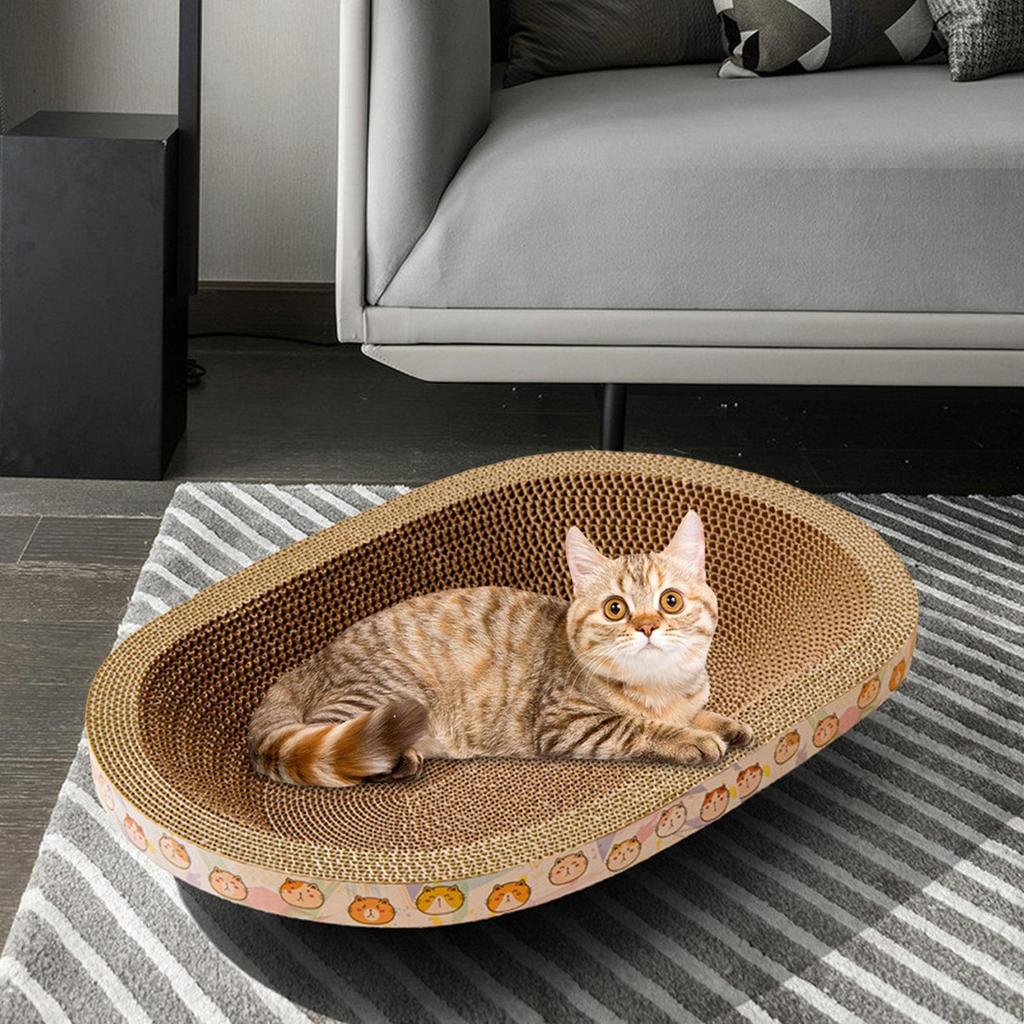 Cardboard Cat Lounge, Scratching Bed for Cats, Resting Pad Pet Supplies