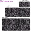 Dark Blue Skull Print Large Desk Mat Horror Gothic Pattern Gaming Mouse Pad With Stitched Edge For Pc Gamer