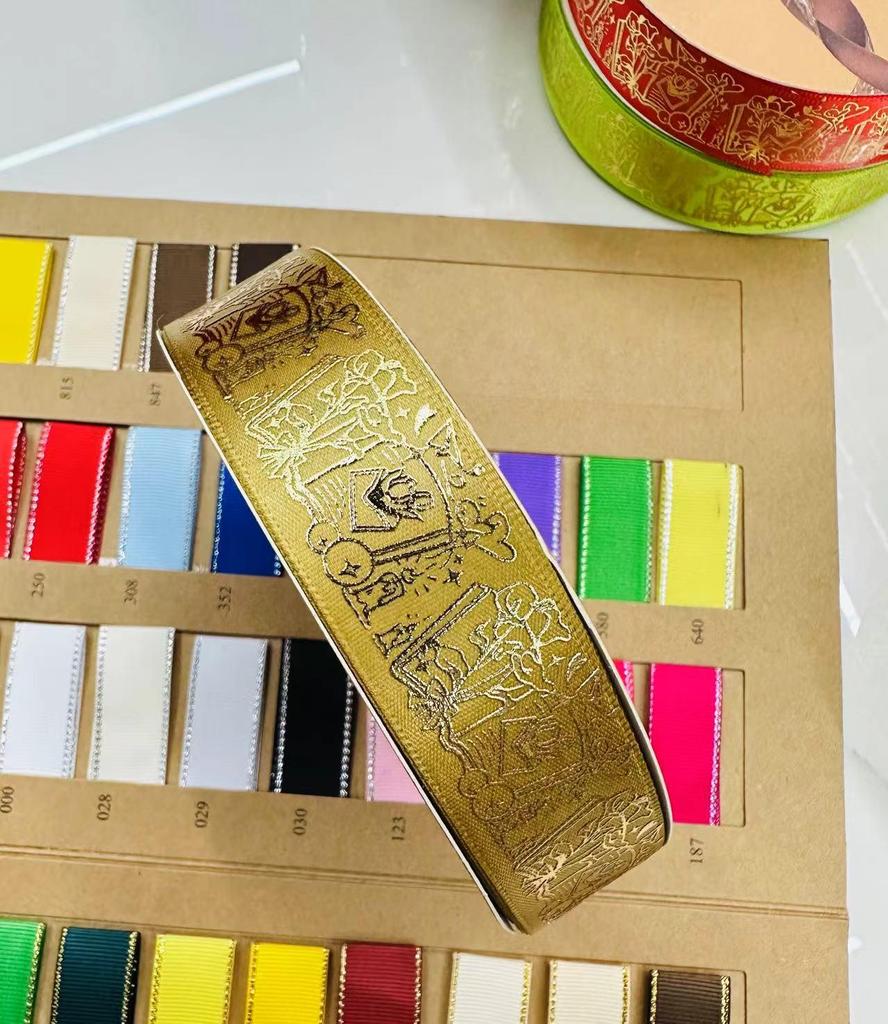 2.5cm Wide Magic Book Ribbon - Hot Stamping Handmade Bow for Jewelry and Gift Box Accessories