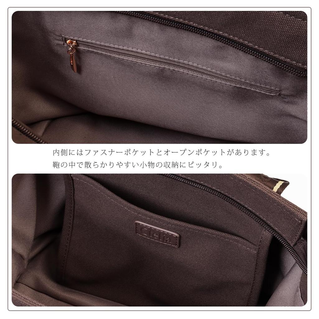 Clelia Canvas Shoulder Serena Series Women's Bag, Boat-Shaped, Crossbody, 2-Way Handbag, [CL-25021] (Smoky Gray)