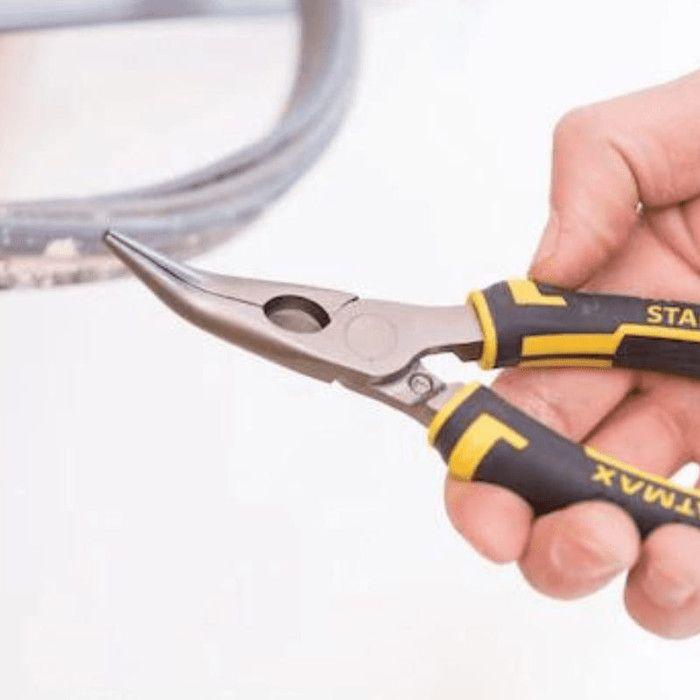 Pince à bec long coudé - STANLEY - FATMAX 160mm - Noir - Pince