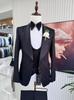 2026 Men's Plaid Western-Style Suit 3-Piece Set: Wedding & Casual Attire