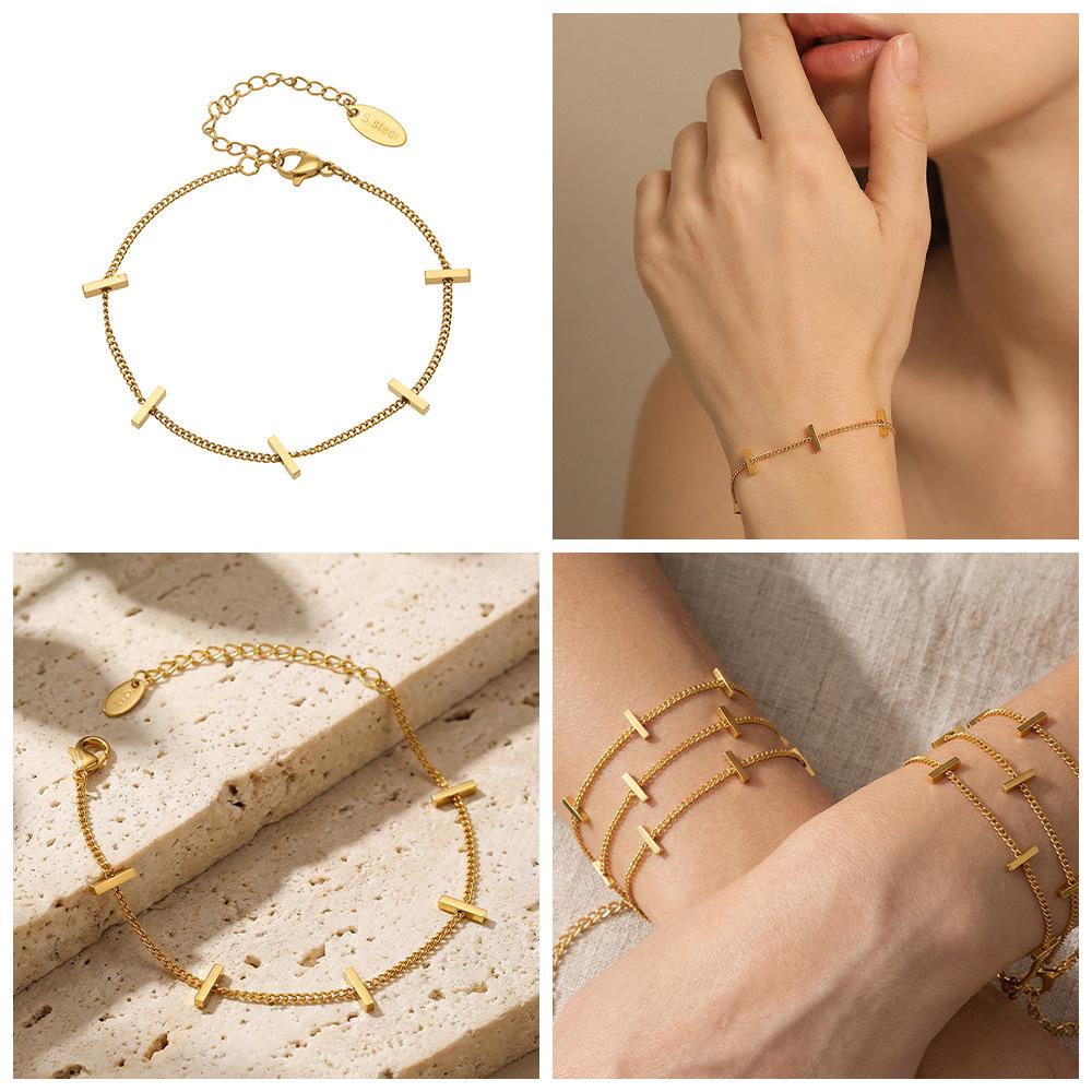18k Gold Plated Twisted Wire Chain Bracelet - Elegant, Exquisite & Versatile Fashion Accessory