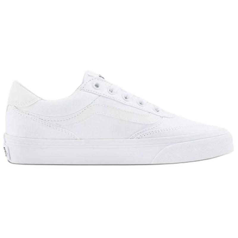 Vans Brooklyn LS Slip Resistant Abrasion Resistant Low Top Skateboard Shoes Women's White Sneakers VN000D7UWWW